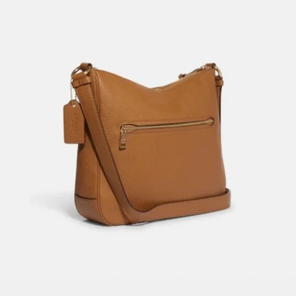 COACH Ellie File Bag in Gold/ Light Saddle NWOT - Picture 13 of 14